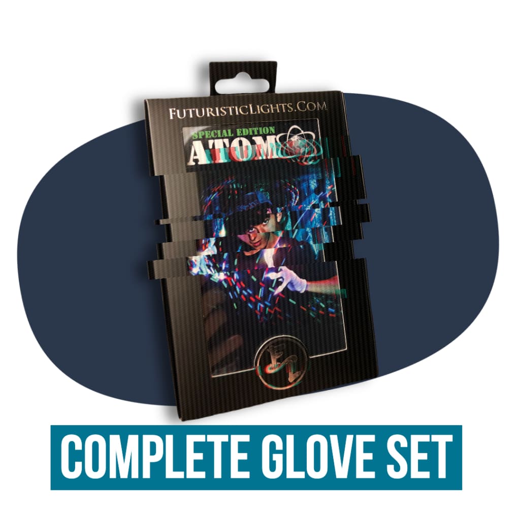 SE Atom Motion Reactive LED Light Gloves (Frosted Bulb) -