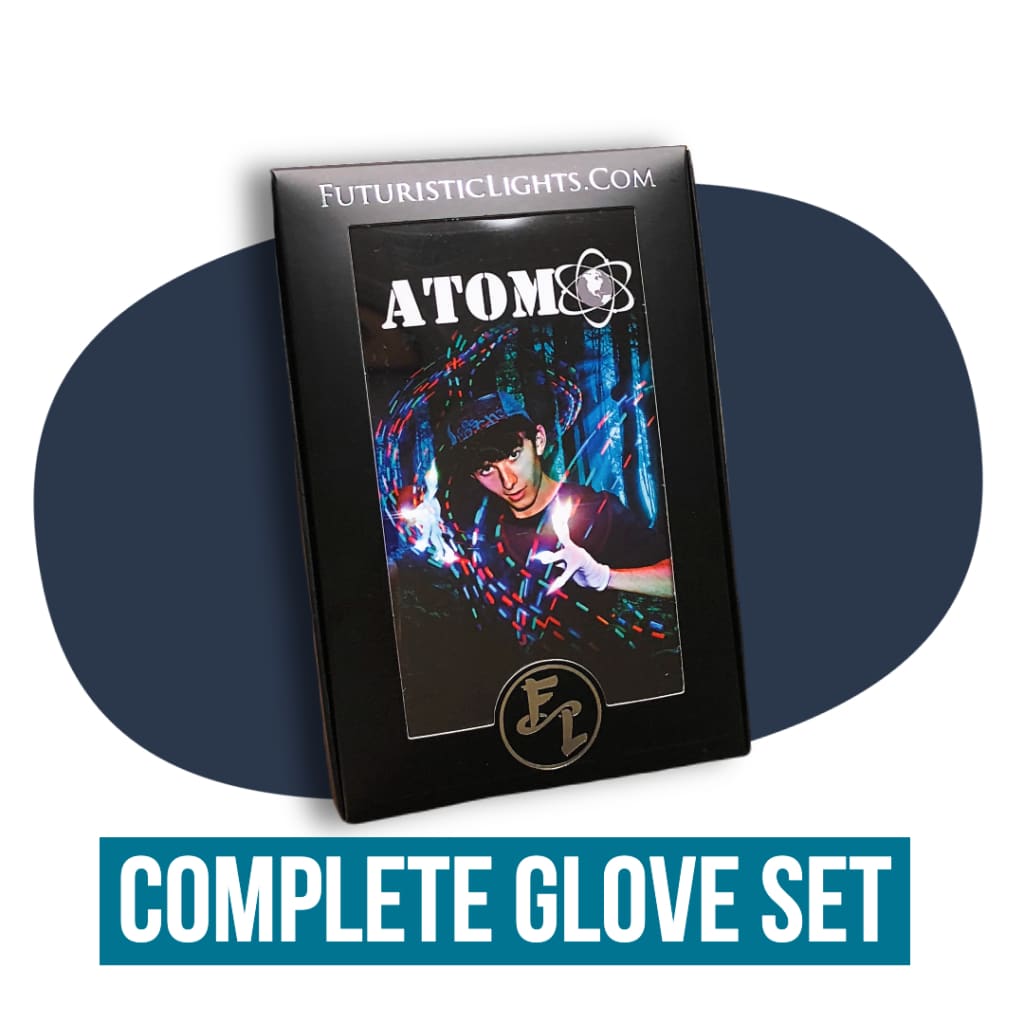 Atom Motion Reactive LED Light Gloves (Frosted Bulb) - LED 
