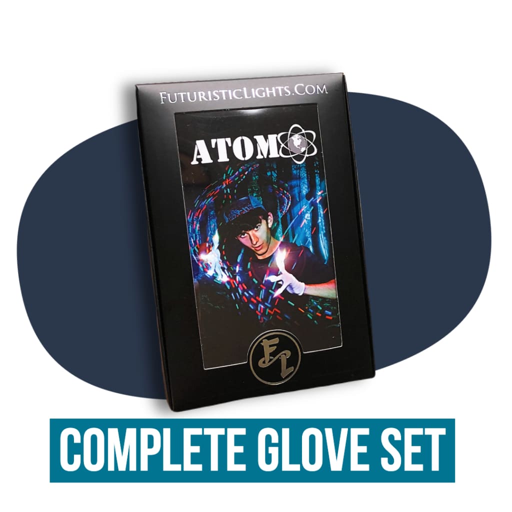 Atom Motion Reactive LED Light Gloves (Frosted Bulb) - Futuristic Lights