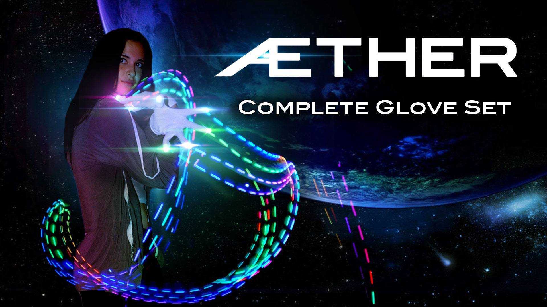 Aether LED Light Gloves (Discontinued) - Futuristic Lights